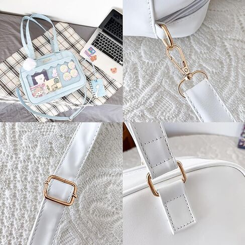Lolita ITA Bag with Insert Pin Display,Anime Cosplay Shoulder Bag,Women Crossbody Bag,PU Leather Kawaii Purse in Saudi Arabia
