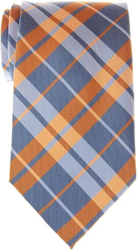 Retreez Preppy Plaid Check Woven Microfiber 3.15" Men's Tie - Various Color in Saudi Arabia