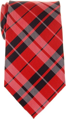 Retreez Preppy Plaid Check Woven Microfiber 3.15" Men's Tie - Various Color in Saudi Arabia