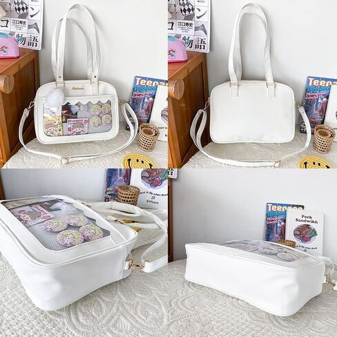 Lolita ITA Bag with Insert Pin Display,Anime Cosplay Shoulder Bag,Women Crossbody Bag,PU Leather Kawaii Purse in Saudi Arabia
