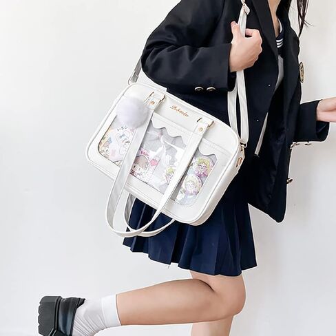 Lolita ITA Bag with Insert Pin Display,Anime Cosplay Shoulder Bag,Women Crossbody Bag,PU Leather Kawaii Purse in Saudi Arabia