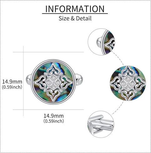 أزرار أكمام متقاطعة/سلتيكية من الفضة الإسترلينية للرجال، أزرار أكمام كلاسيكية لقميص السهرة الرسمية، ملحقات القميص للعمل، العريس، الزفاف، الزوج، الأخ، الابن in Kuwait