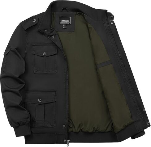 سترات MAGNIVIT للرجال من القطن خفيفة الوزن ومتعددة الجيوب مقاومة للرياح وسترة عسكرية سترة واقية من الرياح in Kuwait