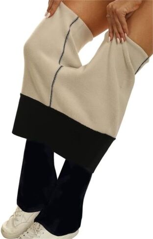 Paintcolors Women's Fleece Lined Joggers Pants Winter Warm Athletic Sweatpants Thermal Pants with Pockets Hiking Running Yoga in Kuwait
