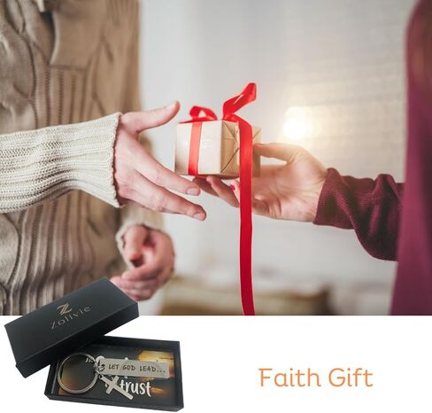 Zolivie Christian Cross Keychain-Bible Verse- Religious & Inspirational Keyring-Spiritual Charm-Let God Lead Key Ring -Bag and Car Keys Accessories in Saudi Arabia
