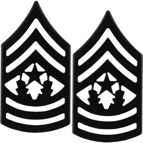U.S. Army Command Sergeant Major Subdued Black Metal Rank