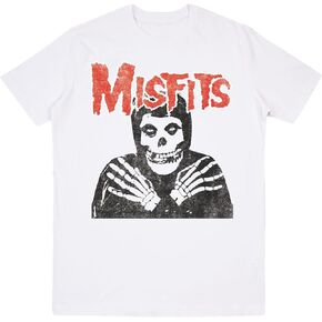 Misfits Shirt Novelty Skull Crossed Arms for Rock Band Fans T-Shirt Classic Famous Monsters T Shirt Unisex Youth Fit White