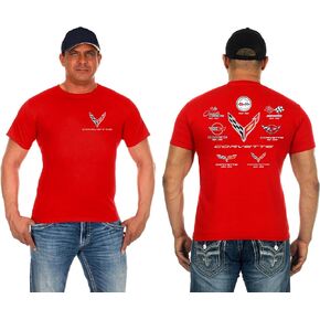 JH DESIGN GROUP Mens Corvette T-Shirt C8 C7 C6 C5 C4 C3 C2 C1 Collage Shirt