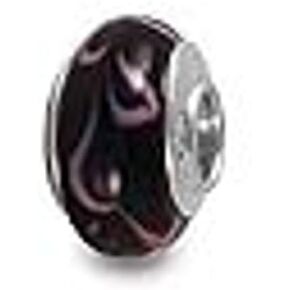 Galaxy Gold GG Genuine Murano Glass Charm Fit Pandora Charm Bracelets,925 Sterling Silver Colored Swirl Rainbow Pink Panther Charm Original Glass Bead for Bracelet and Necklace