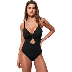 Women‘s Twist Cut Out One-Piece Swimsuit Tie Back Bathing Suit