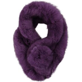 Women Faux Fur Collar Scarf Winter Neck Gaiter Plush Neck Wrap Warmer Cozy Warm Neckerchief