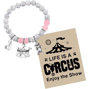TGBJE Circus Lovers Circus Themed Gift Life Is A Circus Enjoy The Show Circus Charm Bracelet Circus Showman Inspired Gift Circus Tent Jewelry