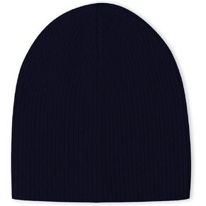 Men’s Ribbed Beanie, 100% Cashmere, Soft & Stretchy, Warm Hat for Winter