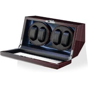 Watch Winder with LED Light, 15 Winding Programs and Automatic Motor-Stop Option