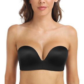 DotVol Women Hand Shape Custom Lift Invisible Wirefree Anti-Slip Strapless Push Up Bra