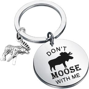 Lywjyb Birdgot Don't Moose With Me Keychain Funny Design Moose Gift