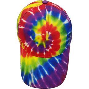 Rainbow Baseball Tie Dye Cap Hat for Men Women Kids