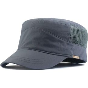 Mesh Military Cap Plus Size Hats for Men Summer XL Army Hats Quick Qry Short Bill Hat Cadet Cap