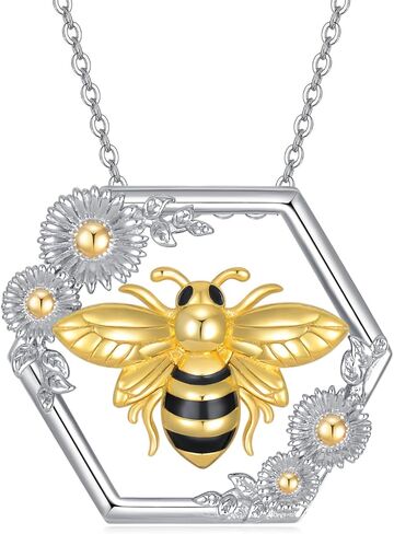 925 Sterling Silver Cute Animal Necklace Heart Sloth/Koala/Bee Pendant for Girls Jewelry Gift for Animal Lovers in Saudi Arabia