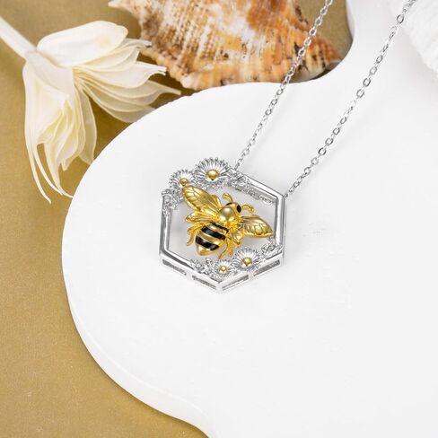 925 Sterling Silver Cute Animal Necklace Heart Sloth/Koala/Bee Pendant for Girls Jewelry Gift for Animal Lovers in Saudi Arabia