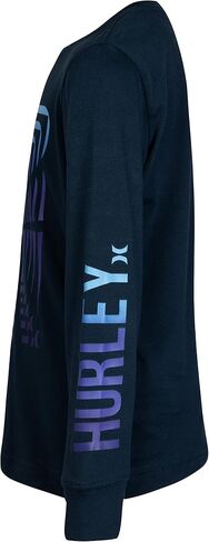 Hurley Boys' Long Sleeve Graphic T-Shirt, Armory Navy, 6 in Saudi Arabia