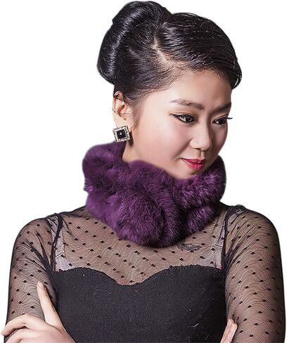 Women Faux Fur Collar Scarf Winter Neck Gaiter Plush Neck Wrap Warmer Cozy Warm Neckerchief in Saudi Arabia