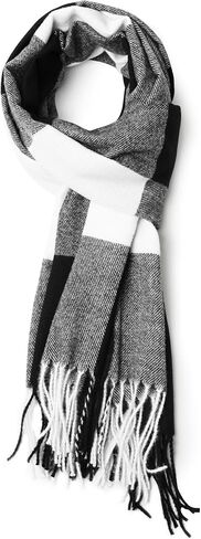 VANLINKER وشاح عصري للنساء شالات طويلة يلتف بطانية ناعمة شبكة كبيرة شتاء دافئ شعرية الكشمير يشعر VL9322 in Kuwait