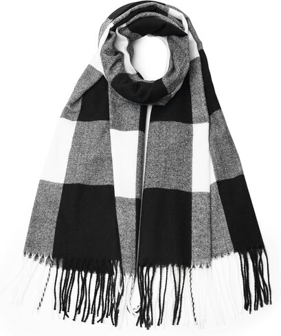 VANLINKER وشاح عصري للنساء شالات طويلة يلتف بطانية ناعمة شبكة كبيرة شتاء دافئ شعرية الكشمير يشعر VL9322 in Kuwait