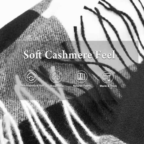 VANLINKER وشاح عصري للنساء شالات طويلة يلتف بطانية ناعمة شبكة كبيرة شتاء دافئ شعرية الكشمير يشعر VL9322 in Kuwait