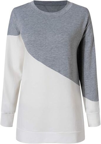 Bunanphy Womens Long Sleeve Crew Neck Oversized Loose Casual Hoodies Pullover Sweatshirt in Kuwait