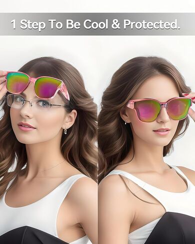 نظارات شمسية مستقطبة من LVIOE للنساء والرجال لارتدائها فوق النظارات الطبية للحماية من الأشعة فوق البنفسجية 400 LS8001 in Kuwait