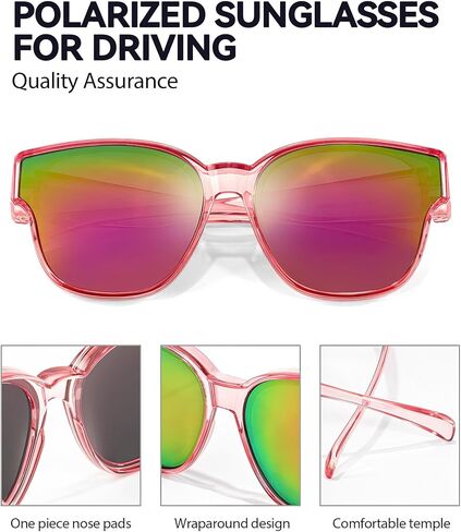 نظارات شمسية مستقطبة من LVIOE للنساء والرجال لارتدائها فوق النظارات الطبية للحماية من الأشعة فوق البنفسجية 400 LS8001 in Kuwait