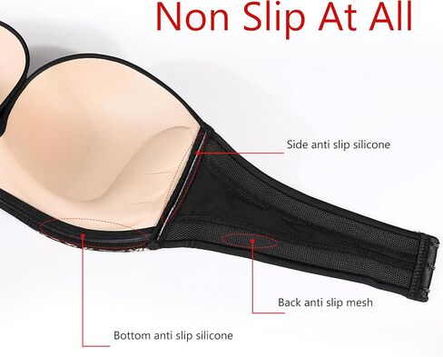 DotVol Women Hand Shape Custom Lift Invisible Wirefree Anti-Slip Strapless Push Up Bra in Kuwait