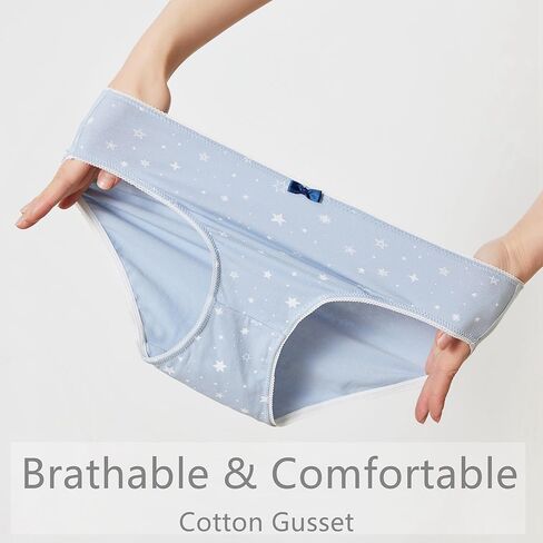 انليكي ملابس داخلية قطنية للنساء، سراويل داخلية منخفضة الارتفاع، سراويل داخلية جيدة التهوية مقاس كبير، ملابس داخلية للنساء 4/6 عبوات in Kuwait