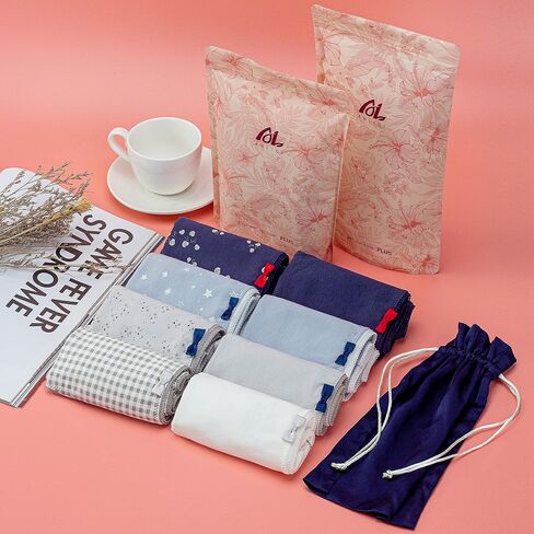 انليكي ملابس داخلية قطنية للنساء، سراويل داخلية منخفضة الارتفاع، سراويل داخلية جيدة التهوية مقاس كبير، ملابس داخلية للنساء 4/6 عبوات in Kuwait