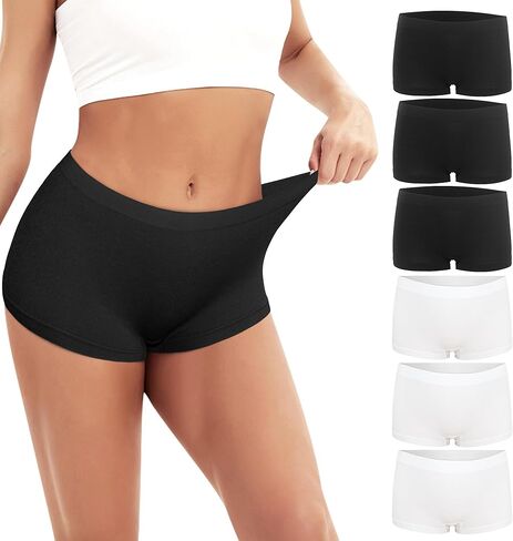 Uizuooy سراويل داخلية قطنية بدون خياطة ملابس داخلية مضادة للتهيج سراويل قصيرة قصيرة للنساء in Kuwait