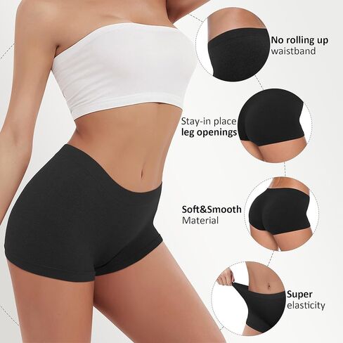 Uizuooy سراويل داخلية قطنية بدون خياطة ملابس داخلية مضادة للتهيج سراويل قصيرة قصيرة للنساء in Kuwait