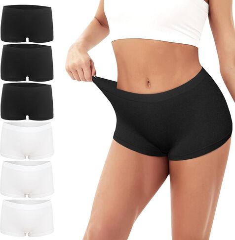 Uizuooy سراويل داخلية قطنية بدون خياطة ملابس داخلية مضادة للتهيج سراويل قصيرة قصيرة للنساء in Kuwait