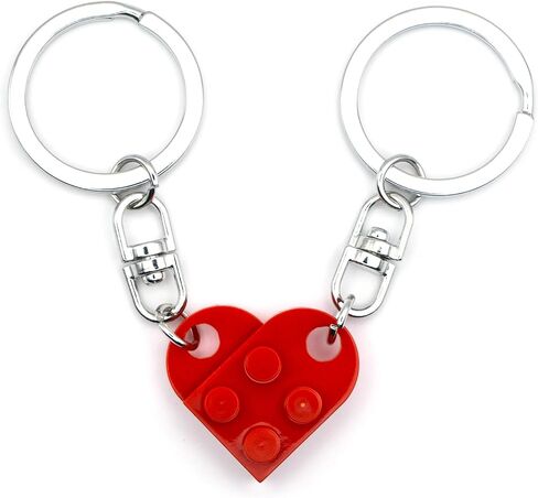 Heart Keychain Set 2 Pcs Matching Couples Stuff Gifts for Boyfriend Girlfriend Valentine Anniversary Christmas Gift in Kuwait