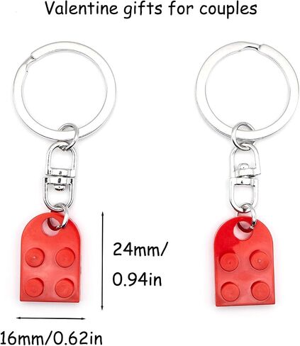 Heart Keychain Set 2 Pcs Matching Couples Stuff Gifts for Boyfriend Girlfriend Valentine Anniversary Christmas Gift in Kuwait
