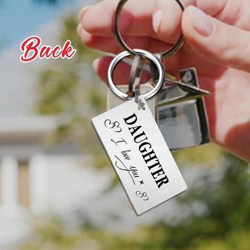 Gezxin I Love You Daughter Gifts- Happy Birthday Daughter Keychain from Mom- Favorite Daughter Christmas Xmas Valentines Mother's Day Easter Wedding Presents in Saudi Arabia