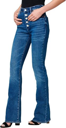 [BLANKNYC] Womens Luxury Clothing High Rise Mini Boot Cut Five Pocket Jeans, Stylish & Trendy Pants, The Hoyt in Saudi Arabia