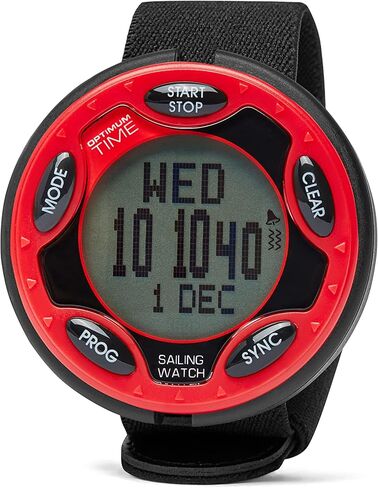 ساعة اوبتيموم تايم سيريز 14 القابلة لإعادة الشحن لليخوت والزوارق - أحمر - للجنسين in Kuwait