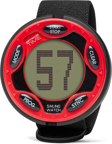 ساعة اوبتيموم تايم سيريز 14 القابلة لإعادة الشحن لليخوت والزوارق - أحمر - للجنسين in Kuwait