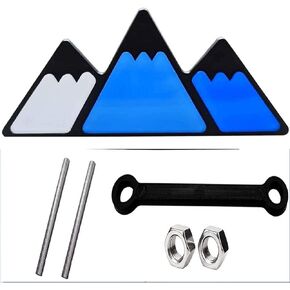NECESA Tri-Color Grille Badge Emblem Decoration Logo for car Truck Label Tacoma 4Runner Tundra Rav4 Highlander's T-G3Y Three-Color AS-01 AS-01