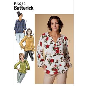 Butterick Patterns Butterick B6632 Loose Fit Women's Pullover Top Sewing Patterns, Sizes 6-14