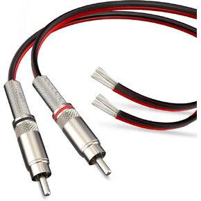 RCA Plug to Speaker Wire, Thick 14AWG 5Ft speaker wire to rca adapter cable in Kuwait