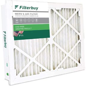 Filterbuy 20x30x5 Air Filter MERV 8 Dust Defense (1-Pack), Pleated HVAC AC Furnace Air Filters Replacement for Honeywell Return Grille (Actual Size: 19.75 x 29.75 x 4.38 Inches)