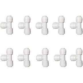 Quick Connect fittings RO Water Filters (10, Tee 3/8" Tube OD)