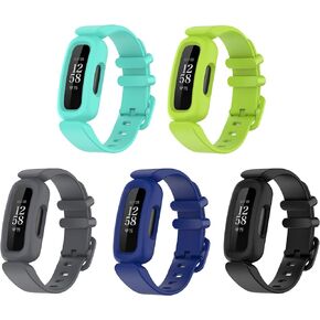 متوافق مع سوار Fitbit Ace 3 للأطفال، سوار بديل من السيليكون مقاوم للماء لساعة اللياقة البدنية لسوار Fitbit Ace 3 للأطفال